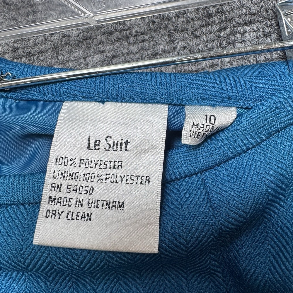 Le Suit 2 Pc Skirt Suit Womens Size 10 Blue Career NWT MSRP $200 - Picture 9 of 11